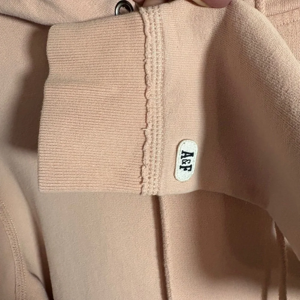 Abercrombie & Fitch Women’s Light Pink Hoodie/Sweatshirt SZ M Vintage - Picture 5 of 7